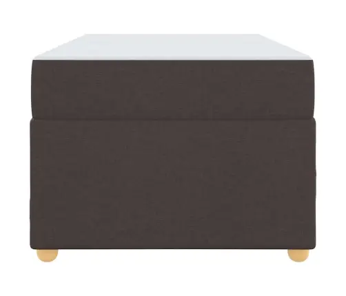 Gultas Rāmis Ar Matraci Cits Tumši Brūna 90 X 200 Cm Audums Vidaxl