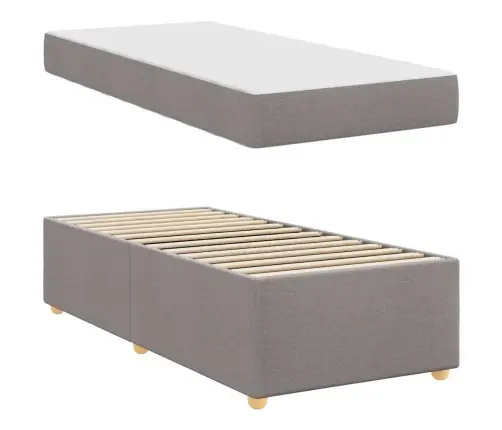 Lovos Rėmas Su Čiužiniu Taupe 90 X 200 Cm Audinys