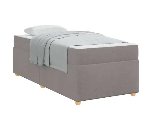 Lovos Rėmas Su Čiužiniu Taupe 90 X 200 Cm Audinys