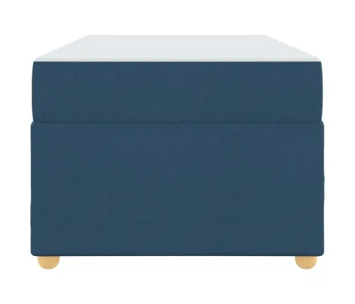 Gultas Rāmis Ar Matraci Zila 90 X 200 Cm Audums Vidaxl