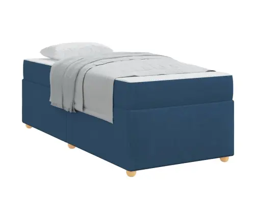 Lovos Rėmas Su Čiužiniu Mėlyna 90 X 200 Cm Audinys