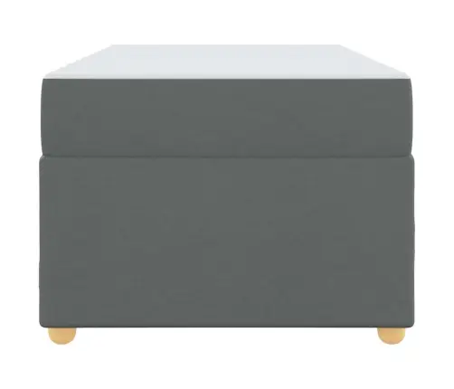 Gultas Rāmis Ar Matraci Cits Tumši Pelēka 100 X 200 Cm Audums Vidaxl