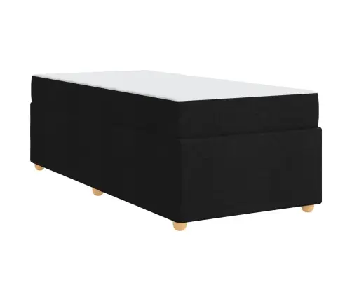 Lovos Rėmas Su Čiužiniu Juoda 100 X 200 Cm Audinys