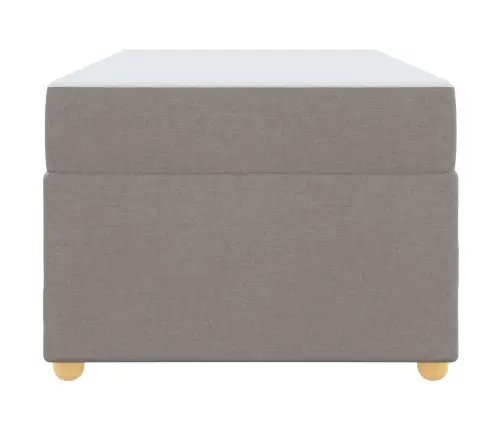 Gultas Rāmis Ar Matraci Pelēkbrūna 100 X 200 Cm Audums Vidaxl