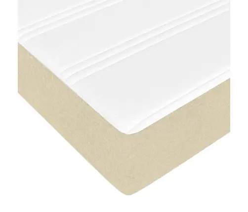 Voodi Raam Madratsiga Cream 100 X 200 Cm Kangas