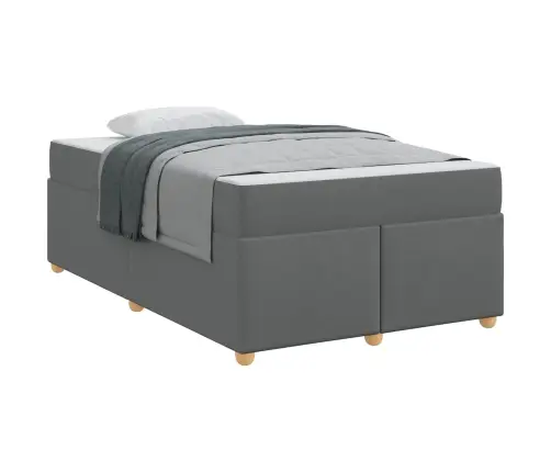 Gultas Rāmis Ar Matraci Cits Tumši Pelēka 120 X 190 Cm Audums Vidaxl