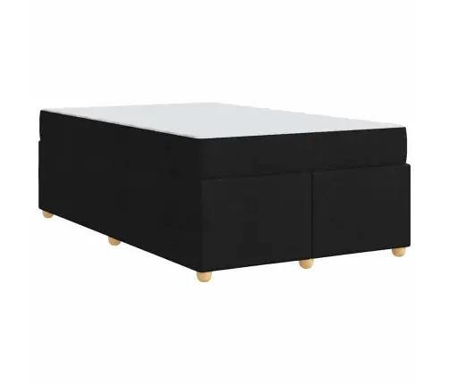 Gultas Rāmis Ar Matraci Cits Melna 120 X 190 Cm Audums Vidaxl