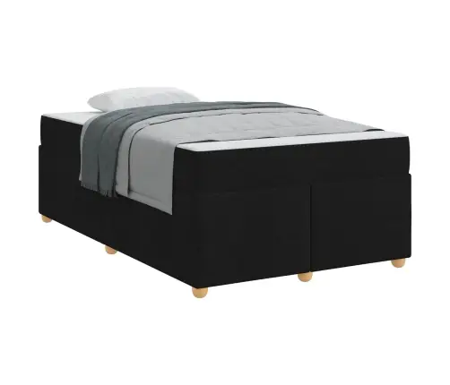 Gultas Rāmis Ar Matraci Cits Melna 120 X 190 Cm Audums Vidaxl