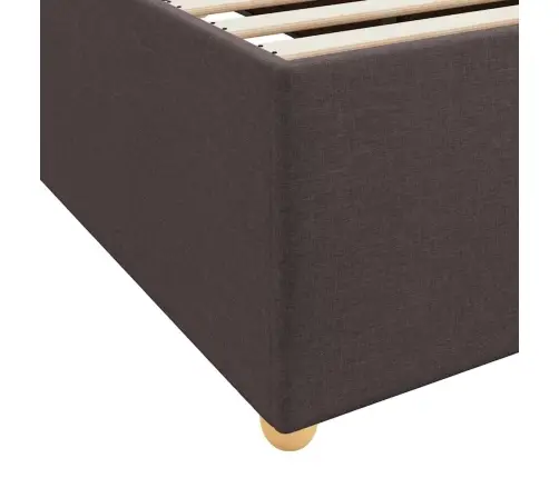 Gultas Rāmis Ar Matraci Cits Tumši Brūna 120 X 190 Cm Audums Vidaxl Gultas Rāmis Ar Matraci Cits Tumši Brūna 120 X 190 Cm Audums Vidaxl
