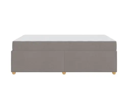 Gultas Rāmis Ar Matraci Pelēkbrūna 120 X 190 Cm Audums Vidaxl