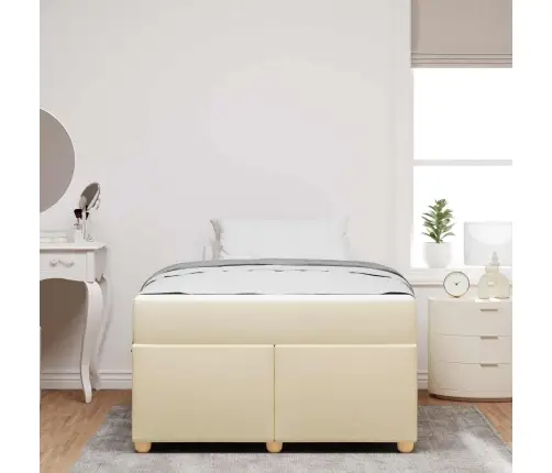 Lovos Rėmas Su Čiužiniu Kreminė 120 X 190 Cm Audinys