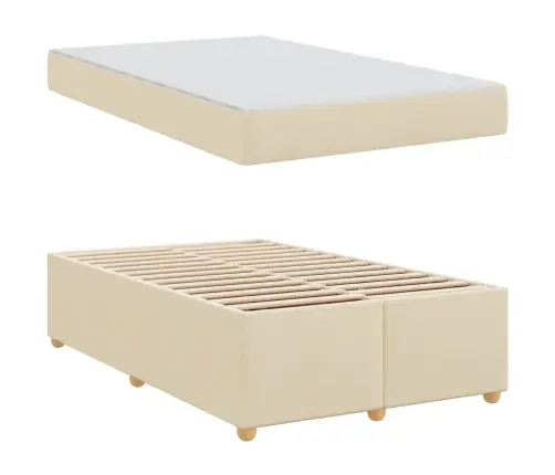 Lovos Rėmas Su Čiužiniu Kreminė 120 X 190 Cm Audinys