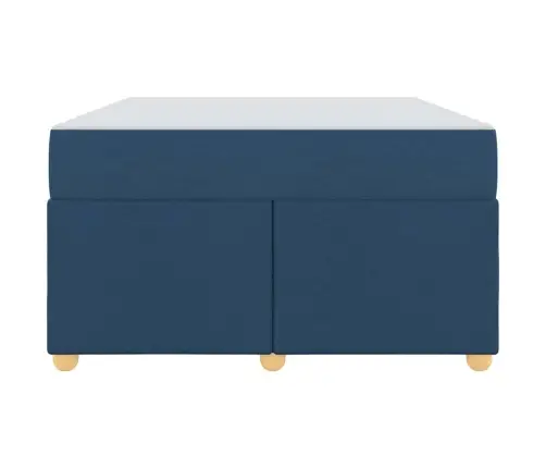 Gultas Rāmis Ar Matraci Cits Zila 120 X 190 Cm Audums Vidaxl