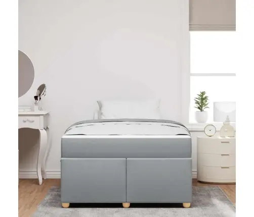 Lovos Rėmas Su Čiužiniu Šviesiai Pilka 120 X 200 Cm Audinys