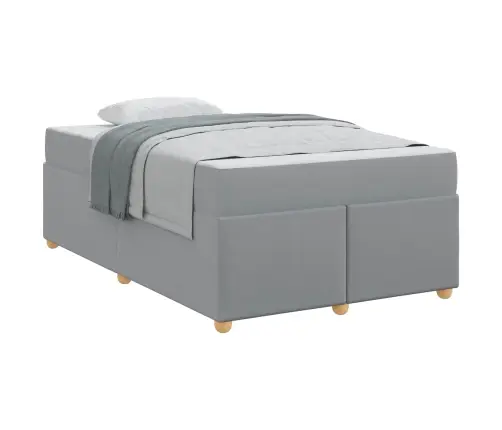 Lovos Rėmas Su Čiužiniu Šviesiai Pilka 120 X 200 Cm Audinys