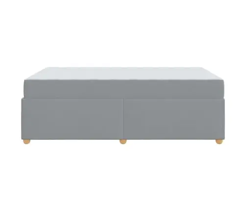 Lovos Rėmas Su Čiužiniu Šviesiai Pilka 120 X 200 Cm Audinys