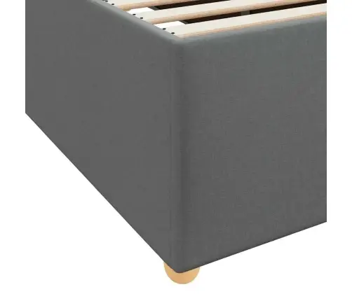 Gultas Rāmis Ar Matraci Cits Tumši Pelēka 120 X 200 Cm Audums Vidaxl