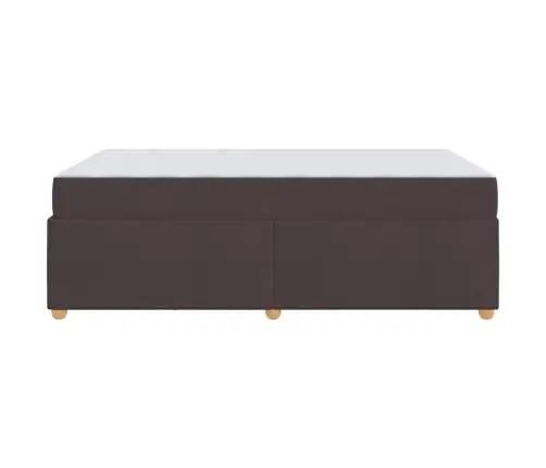 Gultas Rāmis Ar Matraci Cits Tumši Brūna 120 X 200 Cm Audums Vidaxl