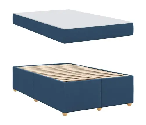 Lovos Rėmas Su Čiužiniu Mėlyna 120 X 200 Cm Audinys
