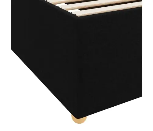 Gultas Rāmis Ar Matraci Cits Melna 140 X 200 Cm Audums Vidaxl