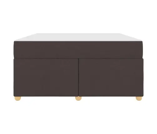 Gultas Rāmis Ar Matraci Tumši Brūna 140 X 200 Cm Audums Vidaxl