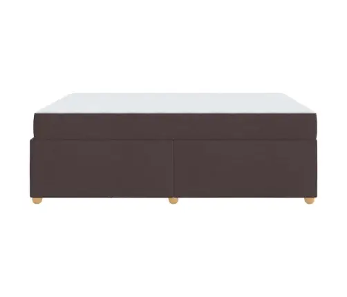 Gultas Rāmis Ar Matraci Tumši Brūna 140 X 200 Cm Audums Vidaxl