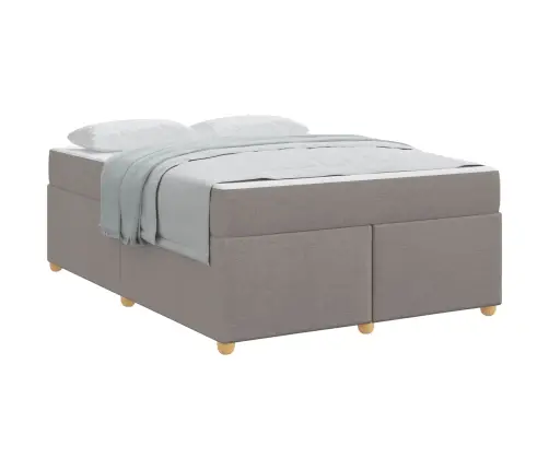 Lovos Rėmas Su Čiužiniu Taupe 140 X 200 Cm Audinys