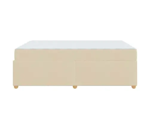 Gultas Rāmis Cits Krēmkrāsa 140 X 200 Cm Audums Vidaxl
