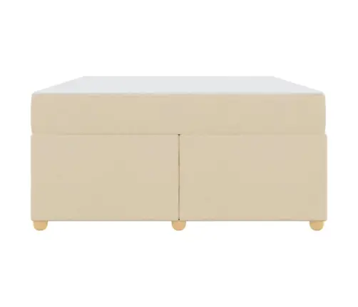 Voodi Raam Madratsiga Cream 160 X 200 Cm Kangas