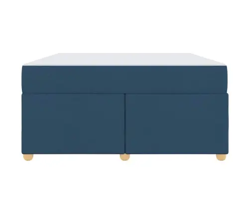 Gultas Rāmis Ar Matraci Cits Zila 160 X 200 Cm Audums Vidaxl