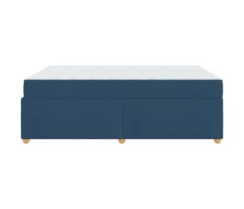 Gultas Rāmis Ar Matraci Cits Zila 160 X 200 Cm Audums Vidaxl