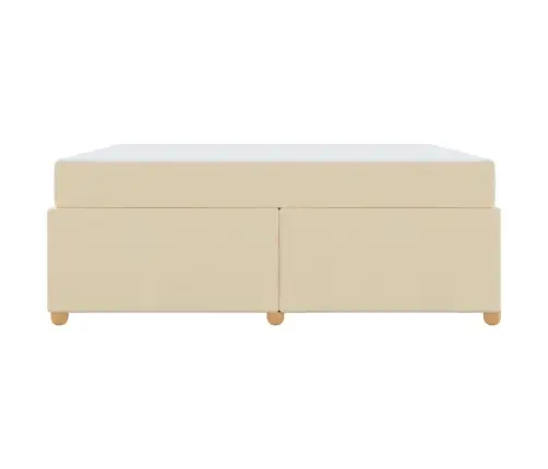 Gultas Rāmis Ar Matraci Krēmkrāsa 180 X 200 Cm Audums Vidaxl