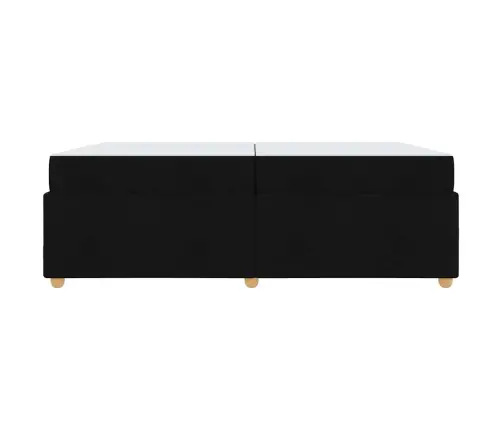 Lovos Rėmas Su Čiužiniu Juoda 200 X 200 Cm Audinys