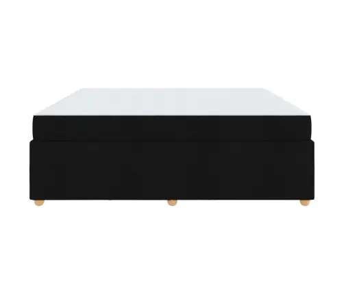 Lovos Rėmas Su Čiužiniu Juoda 200 X 200 Cm Audinys