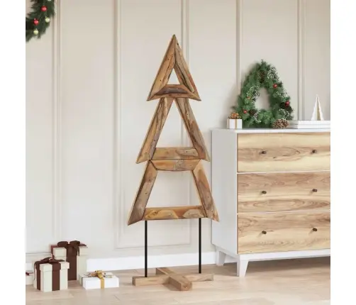 Ziemassvētku Eglīte Ar Statīvu Brūna 150 Cm Masīvs Tīkkoks Vidaxl