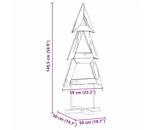 Ziemassvētku Eglīte Ar Statīvu Brūna 150 Cm Masīvs Tīkkoks Vidaxl