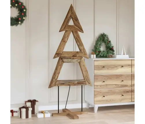 Ziemassvētku Eglīte Ar Statīvu Brūna 180 Cm Masīvs Tīkkoks Vidaxl