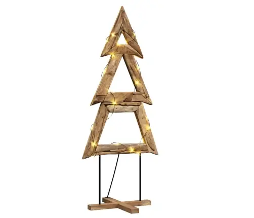 Ziemassvētku Eglīte Ar Statīvu Brūna 180 Cm Masīvs Tīkkoks Vidaxl