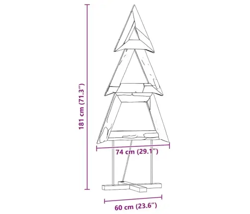 Ziemassvētku Eglīte Ar Statīvu Brūna 180 Cm Masīvs Tīkkoks Vidaxl