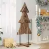 Ziemassvētku Eglīte Ar Statīvu Brūna 150 Cm Masīvs Tīkkoks Vidaxl