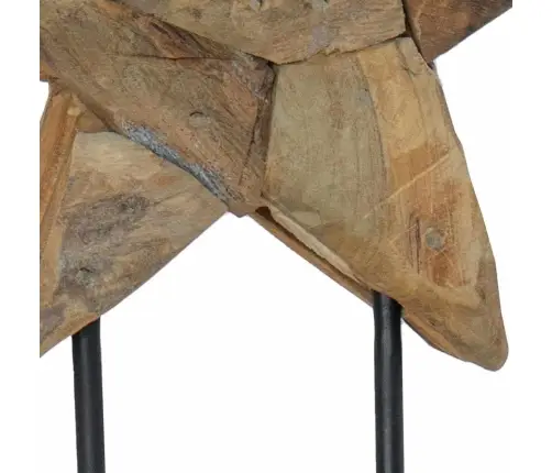 Kalėdų Žvaigždė Ruda 30 X 5 X 45 Cm Kieto Teka Medžio