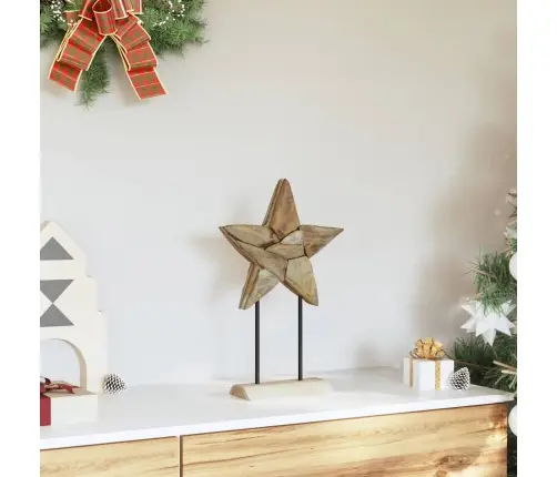 Kalėdų Žvaigždė Ruda 30 X 5 X 45 Cm Kieto Teka Medžio