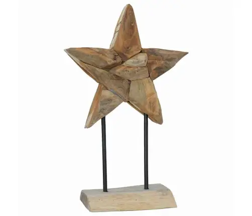 Kalėdų Žvaigždė Ruda 30 X 5 X 45 Cm Kieto Teka Medžio