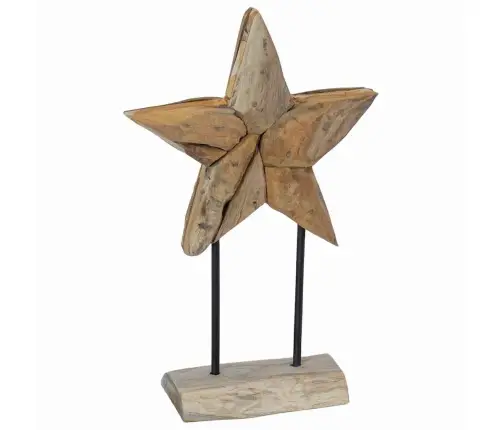 Kalėdų Žvaigždė Ruda 30 X 5 X 45 Cm Kieto Teka Medžio