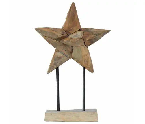 Kalėdų Žvaigždė Ruda 30 X 5 X 45 Cm Kieto Teka Medžio