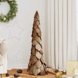 Ziemassvētku Eglīte Ar Statīvu Brūna 110 Cm Masīvs Tīkkoks Vidaxl