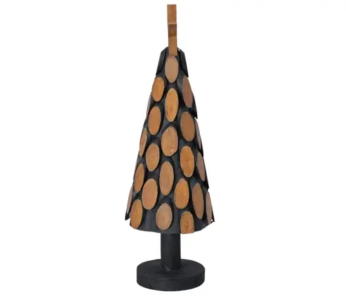 Ziemassvētku Eglīte Ar Statīvu Brūna 60 Cm Masīvs Tīkkoks Vidaxl