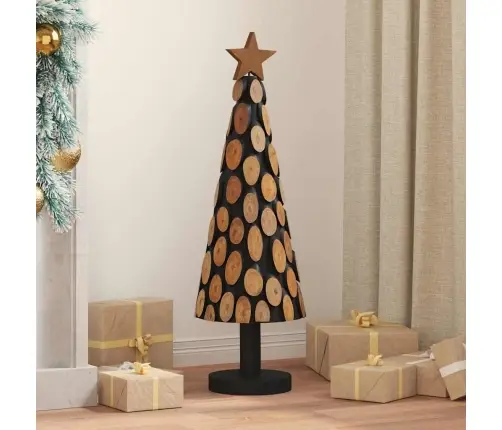 Kalėdų Eglutė S Stovu Ruda 90 Cm Tikmedžio Masyvas