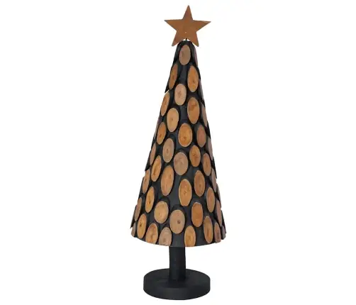 Kalėdų Eglutė S Stovu Ruda 90 Cm Tikmedžio Masyvas