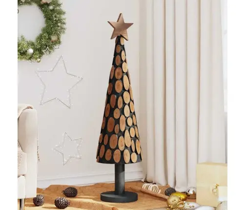 Ziemassvētku Eglīte Ar Statīvu Brūna 120 Cm Masīvs Tīkkoks Vidaxl